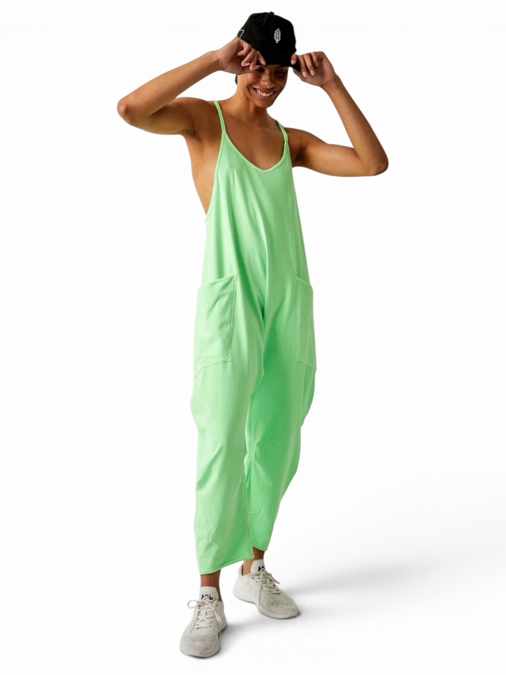 Free People FP Movement Hot Shot Onesie Small Mint Green Oversized Romper